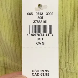 NWT Aerie Corduroy Ribbed Zip‎ Up Bomber Jacket in Neon Green thumbnail 7