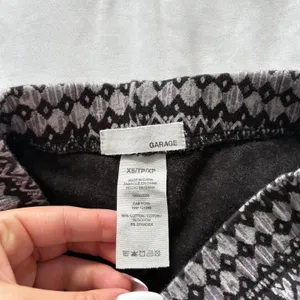 Garage Geometric Fair Isle Print Leggings Black Grey White XS Tribal Cotton thumbnail 4