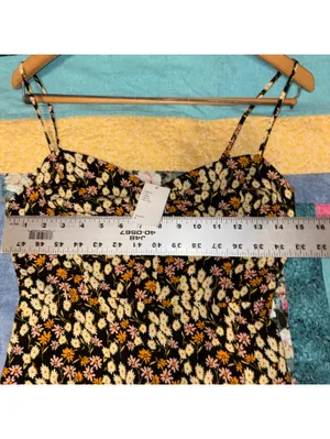 Urban Outfitters NWT Floral Side Slit Small Spaghetti Strap Sun Dress Brand NEW thumbnail 8