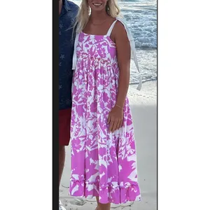 Peter Som Pink Midi Dress SIZE 2 Ruffle Cottage Cotton Vacation Sundress $400 thumbnail 6