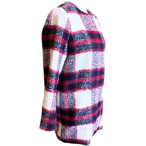 Abercrombie & Fitch Coat Women’s XS Red Plaid Wool Blend Preppy Winter thumbnail 4
