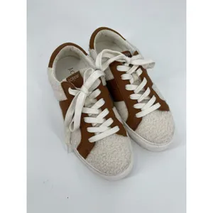J. Crew Striped Sherpa Road Trip Sneakers Size 6.5 Preppy Classic‎ Academia thumbnail 2