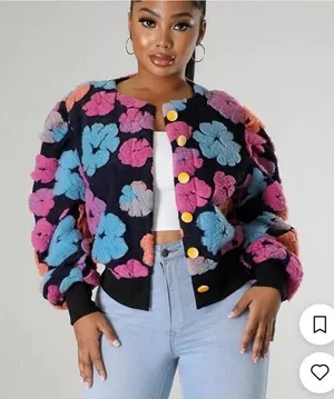 Flower Tufted Jacket Size M thumbnail 1