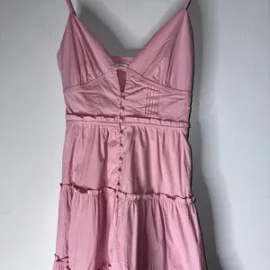 NWT Storia Pink Sleeveless Tiered Ruffle Lizza Midi‎ Dress Small thumbnail 3