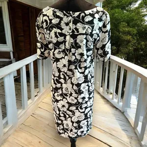 Maeve Anthropologie Womens 6 Zola Shift Shirt Dress Black & White‎ Pocket Dress thumbnail 5