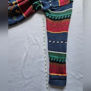 Carole Little Vintage Southwestern Style Patterned‎ Knit Cardigan Sweater Size S thumbnail 8