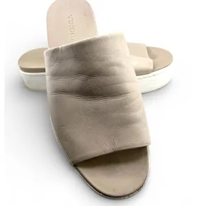 Vince 7 Walford platform slide sandal leather upper rubber sole nude designer thumbnail 5