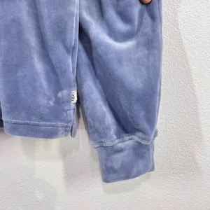 UGG Women's Velour Pullover Hoodie Periwinkle Blue Drawstring Large Lounge‎ Soft thumbnail 6