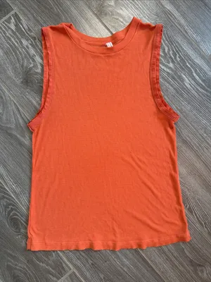 FP Movement Ribbed Tank oversized muscle in Burnt Orange XS extra small thumbnail 1