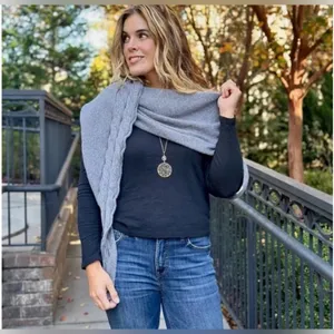 NWT Free People Coastline Cable Trim Scarf OS thumbnail 6