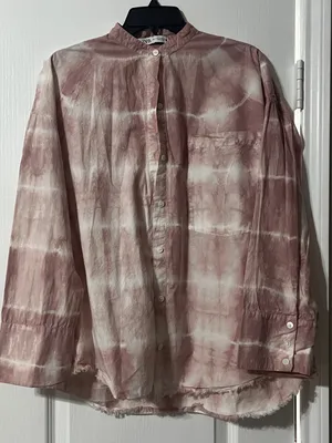Zara Pink Button-Up Shirt thumbnail 1