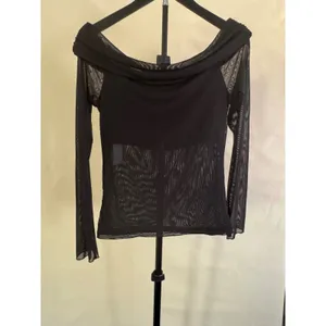 Wild Fable XL Black Sheer Mesh Off Shoulder Long Sleeve Top Y2K MSRP $28 thumbnail 2