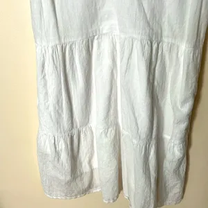 Abercrombie & Fitch‎ White Tiered Mini Dress Small V-Neck Flutter Sleeve Pockets thumbnail 6