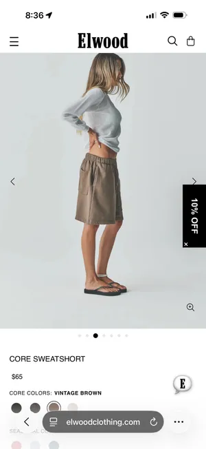 Elwood Sweatshorts Brown Size M thumbnail 2