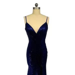 Sherri Hill 54868 Dark Royal Sequin Gown – Size 2‎ – NWT thumbnail 4