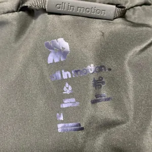All in Motion Women's Olive Green Full Zip Hoodie Hooded Puffer Coat Jacket Sz M thumbnail 3