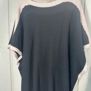 JENNIE LIU Women's Cashmere Blend Rib Knitted Poncho Sweater One Size NW… thumbnail 9