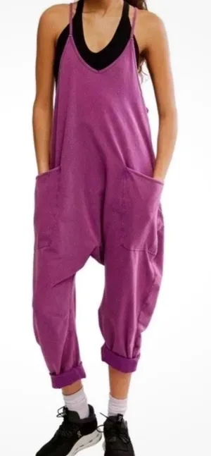 Free People FP Movement Hot Shot Onesie in Deep Mulberry sz M EUC thumbnail 1