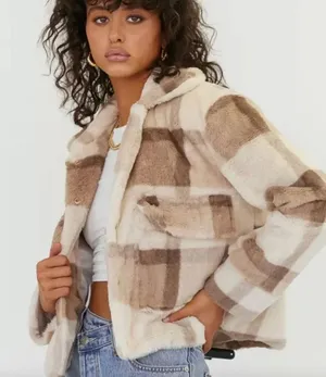 Princess Polly Doria Plaid Jacket Size S Outerwear Cozy Classic Casual Outdoors thumbnail 1