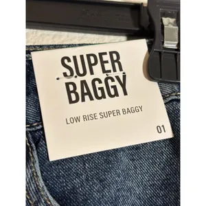 Refuge Denim NWT Jr's Size 1 Super Baggy Low Rise Wide Leg Blue Jeans thumbnail 4
