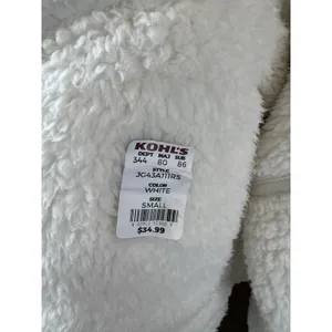 Sonoma Juniors' SO Pullover White Size S Sherpa High Pile Quarter-Zip Oversize New thumbnail 6