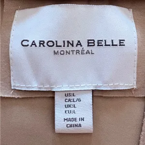 Carolina Belle Soft Cream /Tan Trench Coat LG thumbnail 2