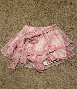 Altar'd State Pink Floral Skirt thumbnail 5