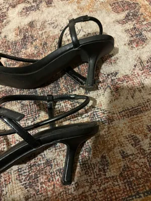 Dolce Vita Black Strappy Heeled Sandals with Gold Orb Detail thumbnail 4