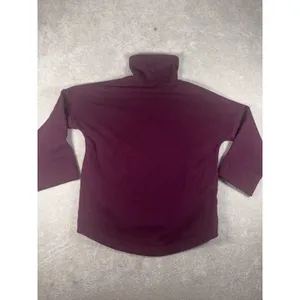 Athleta Cozy Karma Funnel Neck Sweatshirt Womens M Burgundy Fleece Lined thumbnail 9