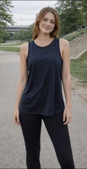 Women's All in Motion Black Tank Top XL thumbnail 1