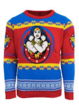 NWT - wonder women ugly Christmas sweater thumbnail 1