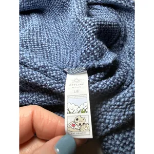 OFFLINE by Aerie Blue Marled Knit Funnel Neck Hoodie Sweater Large thumbnail 7