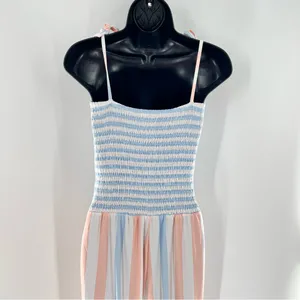 Striped Pink and Blue Jumpsuit Size M thumbnail 10