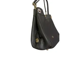 Coach Turnlock Edie Shoulder Bag Oxblood Pebble Leather Style 36855 Used thumbnail 5