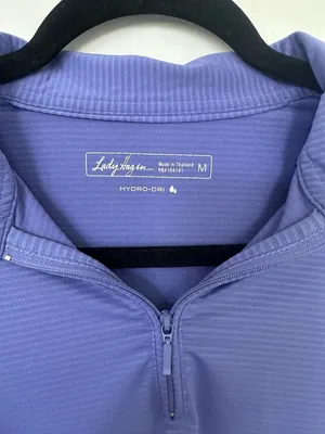 Lady Hagen Golf Long Sleeve Zip Polo Size M Purple thumbnail 2