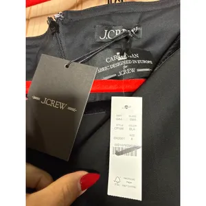 NWOT J. Crew Seamed Sheath Dress Velvet Bows Four Season Stretch LBD Party Sz 6 thumbnail 4