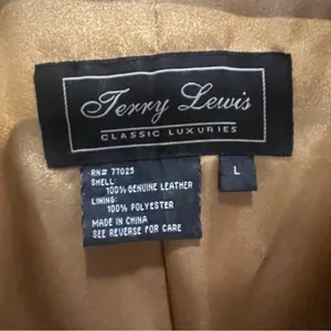 Terry Lewis Classic Luxuries Women's Tan Suede Jacket Lined GORGEOUS- Size L thumbnail 14