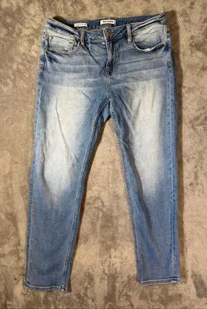 VIGOSS Thompson Tomboy Jeans Sz 31 Light Wash Slim Straight Leg Mid Rise Stretch thumbnail 1