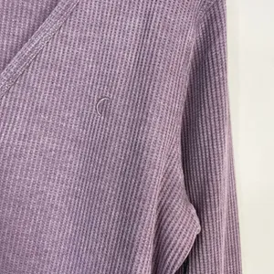 Zyia Dont Wake Me Up Lilac Purple Thermal Waffle Knit Lounge Sleep Top XL new thumbnail 5