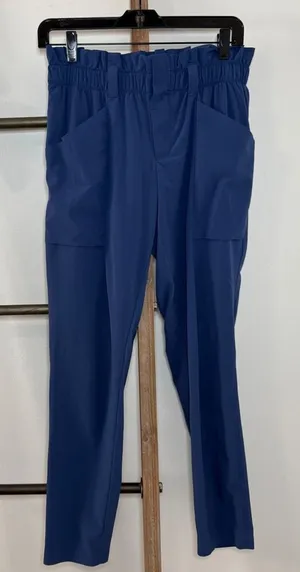 Athleta Skyline Paper Bag High Waisted Blue‎ Pants Size 4 thumbnail 1