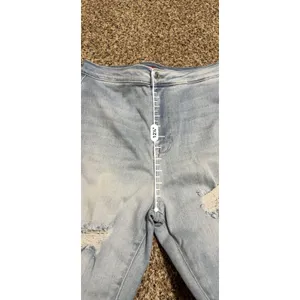 Guess Los Angeles Womens High Rise Distressed Skinny Jeans Light Wash 30 Q2GA10 thumbnail 8