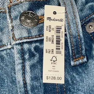 Madewell The Perfect Vintage Straight Jean Medium Wash Blue Denim Women W23 New thumbnail 9