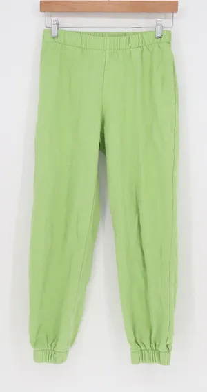 Brandy Melville Lime Green Rosa Sweatpants Joggers Fleece One Size thumbnail 1