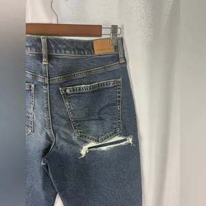 American Eagle strigid super high‎ rise ankle straight jeans SAMPLE Size 8 EUC thumbnail 6