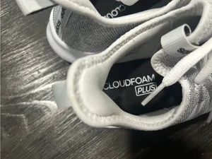 adidas White and Light Gray Knit Runner Sneakers thumbnail 5