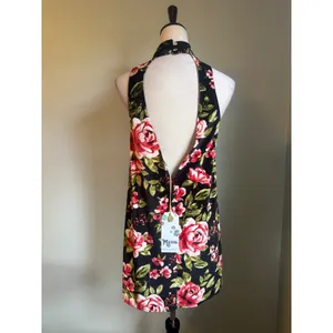 Show Me Your Mumu‎ Friday Choker Dress Velvet Floral Mini whimsi Y2K boho XS NEW thumbnail 4