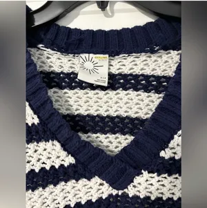 Aerie Cropped Striped Knit Top thumbnail 3