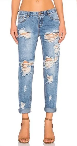 ONE TEASPOON‎ Awesome Baggies Distressed Low Rise Jeans Size 27 thumbnail 1
