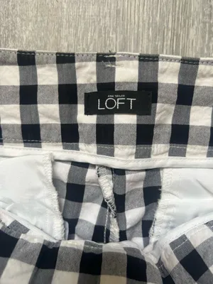 Ann Taylor loft gingham cropped pant thumbnail 4