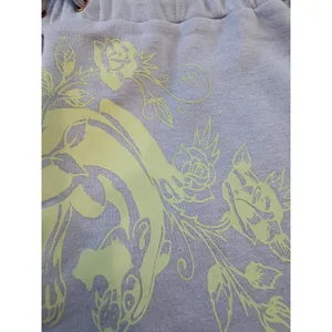 Ed Hardy Blue Tattoo Graphic Sweat Mini Skirt Y2K Drawstring thumbnail 9